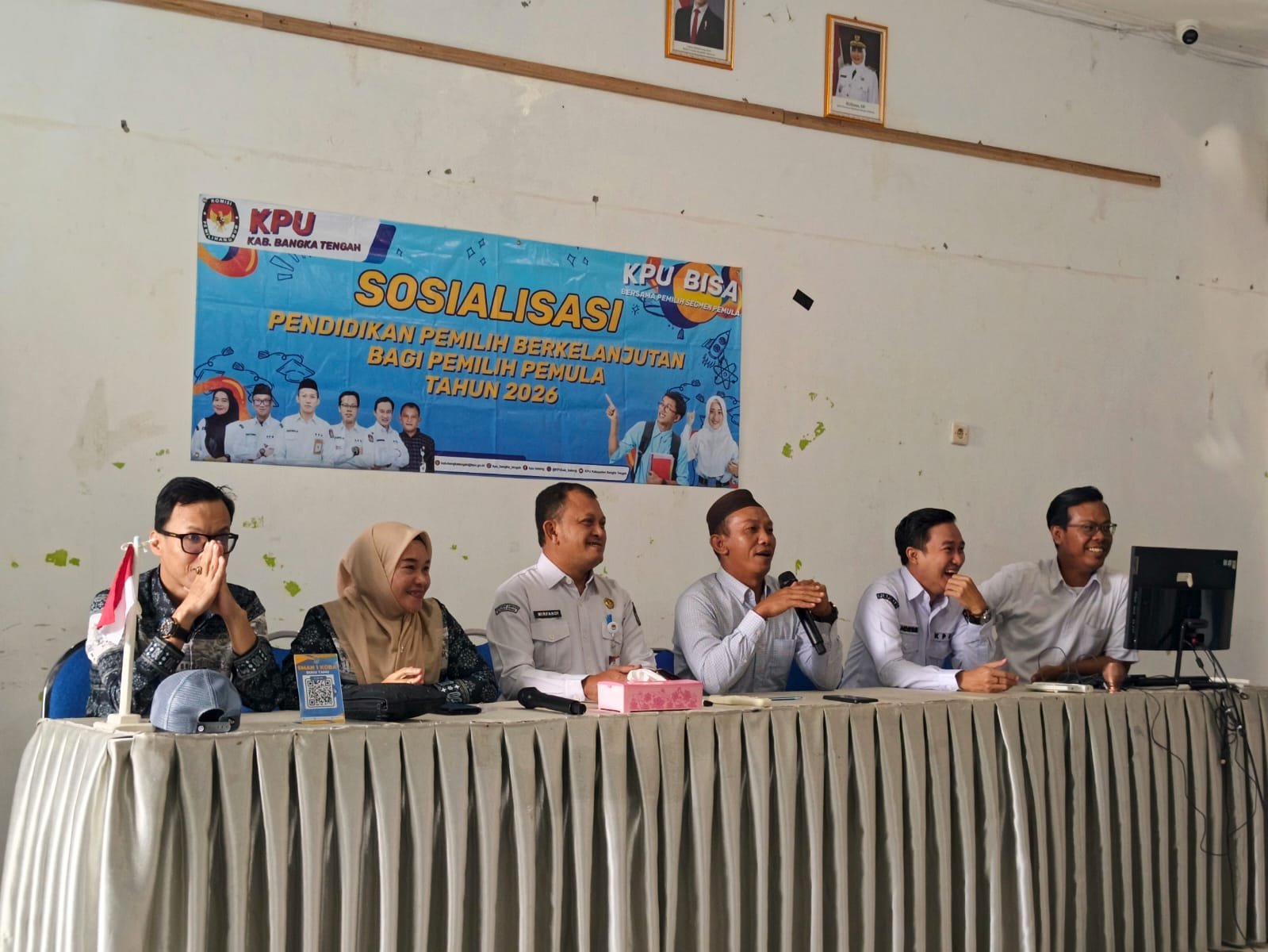 KPU Bangka Tengah Gelar Program KPU BISA di SMA Negeri 1 Koba