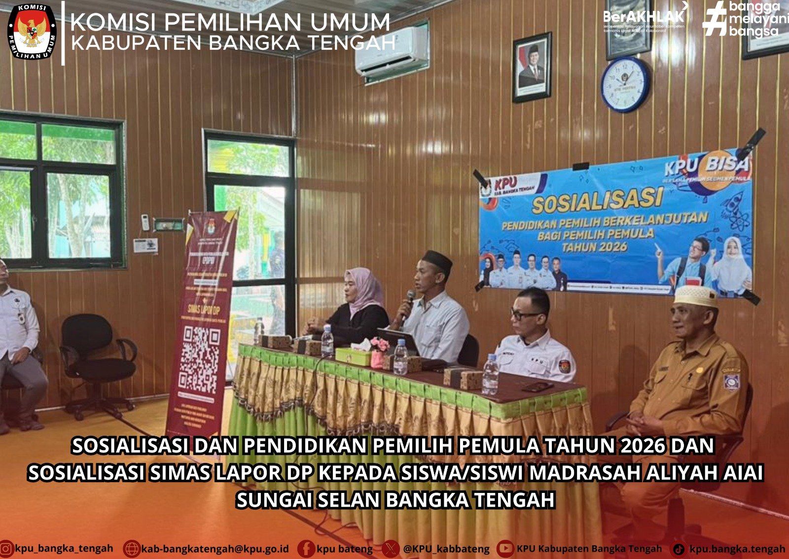 KPU Bangka Tengah Gelar KPU BISA di MA AIAI