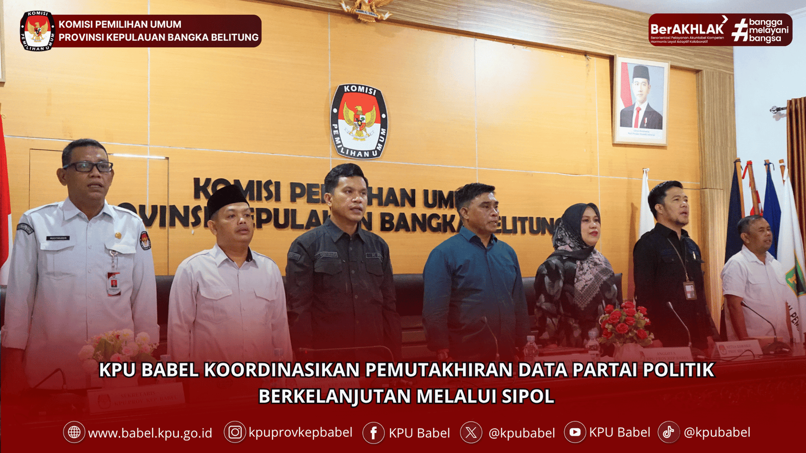 KPU BABEL KOORDINASIKAN PEMUTAKHIRAN DATA PARTAI POLITIK BERKELANJUTAN MELALUI SIPOL