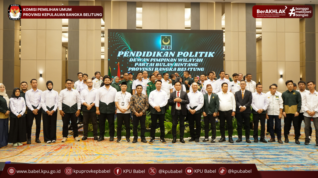 KETUA KPU BABEL HADIRI PENDIDIKAN POLITIK DPW PARTAI BULAN BINTANG TAHUN 2026
