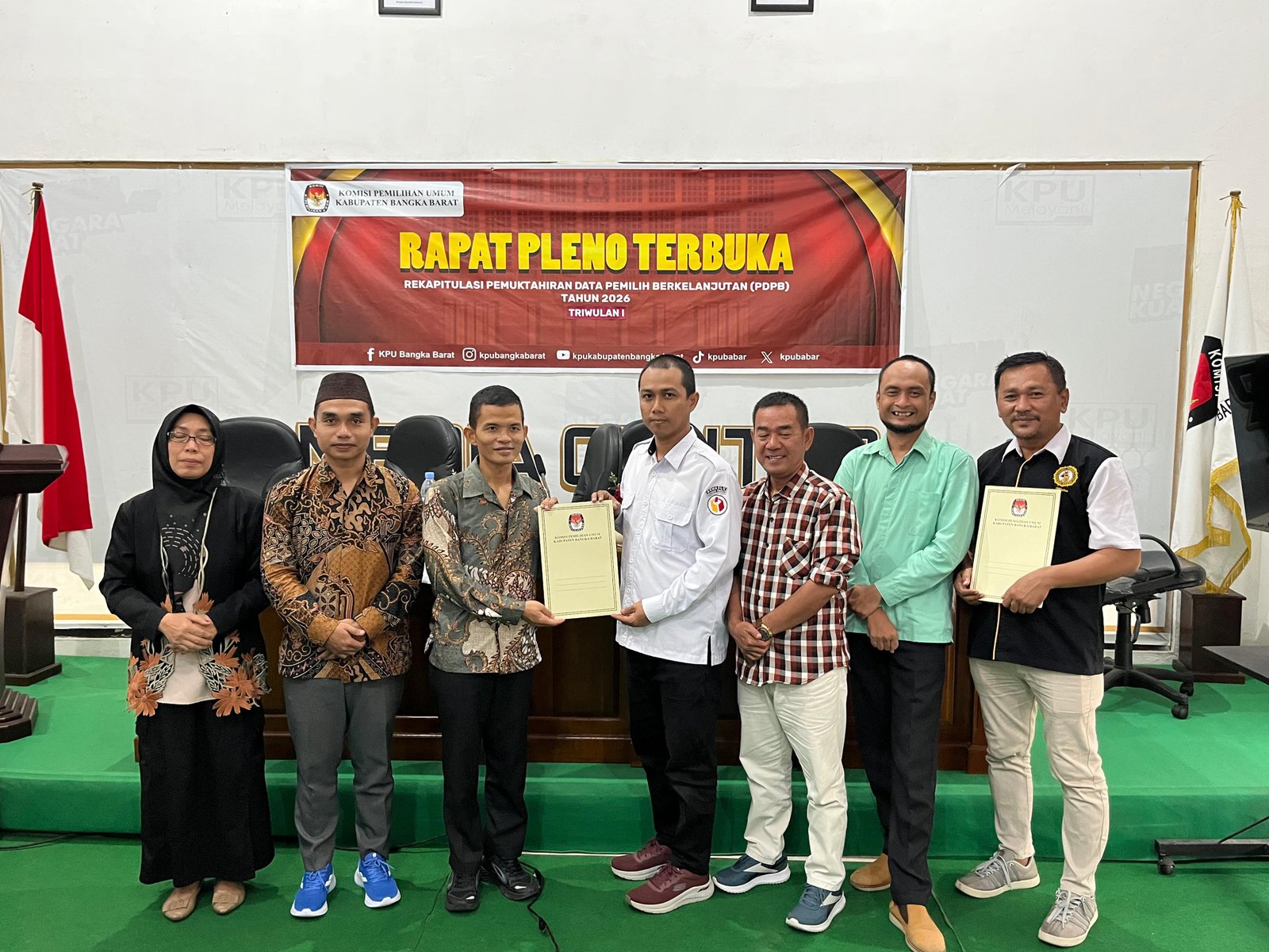 Pastikan Validasi Data Pemilih, KPU Bangka Barat Rampungkan Rekapitulasi DPB Triwulan I 2026