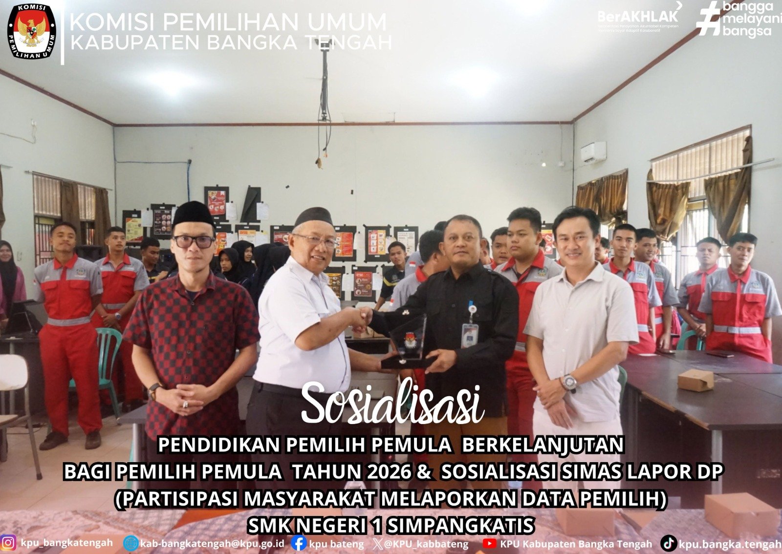 KPU Bangka Tengah Gelar KPU BISA di SMK N 1 Simpang Katis