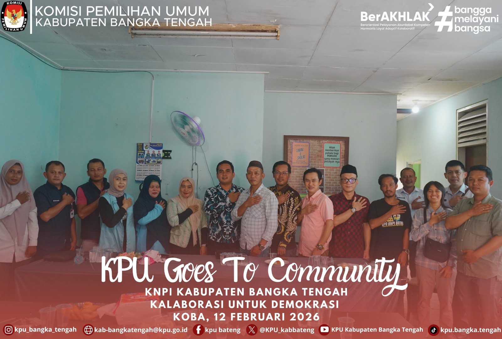 KPU Bangka Tengah  Gelar Goes to Community Bersama KNPI "Jaga Harmonisasi, Perkuat Kolaborasi untuk Demokrasi"