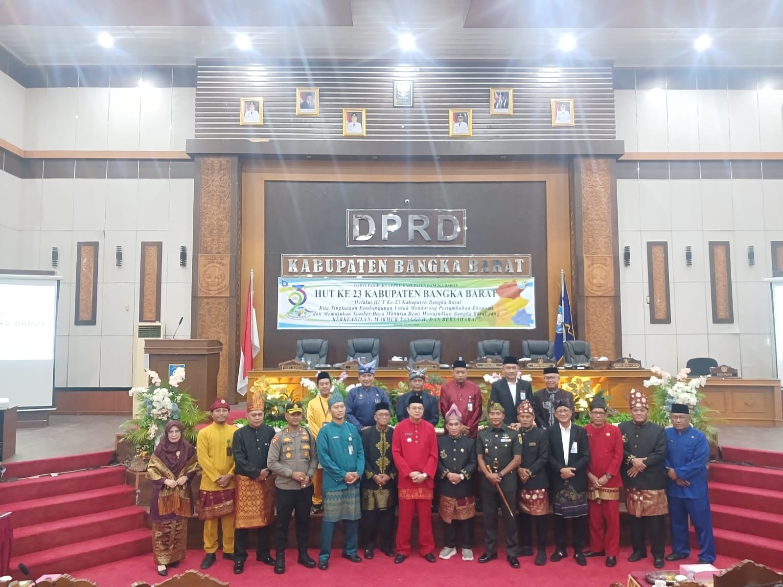 KPU Kabupaten Bangka Barat menghadiri rapat paripurna DPRD Kabupaten Bangka Barat HUT ke-23 Kabupaten Bangka Barat.