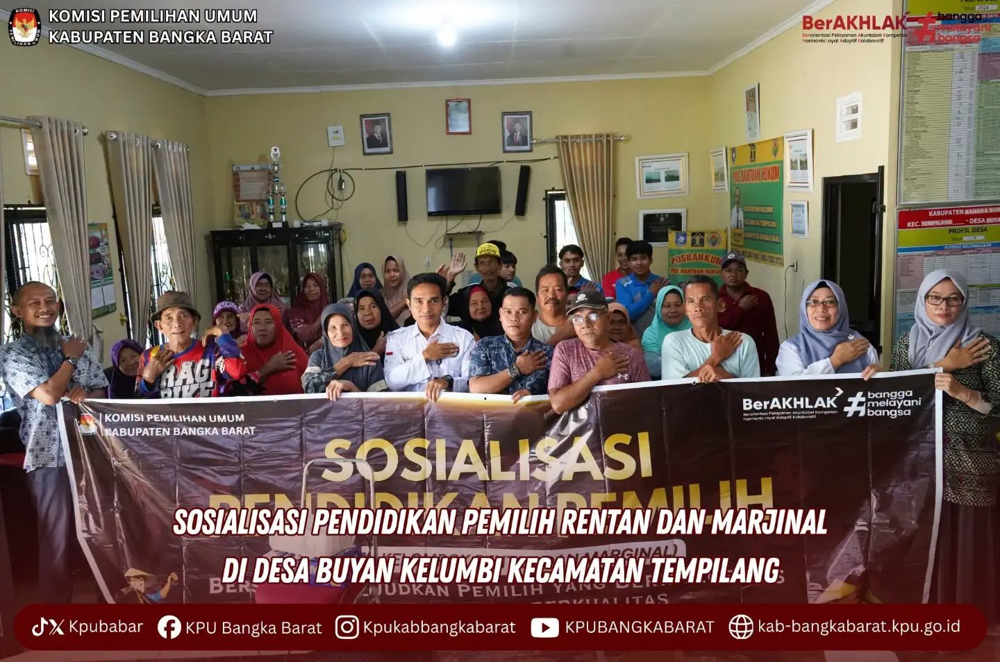 (KPU) Kabupaten Bangka Barat melaksanakan kegiatan Sosialisasi Pendidikan Pemilih kepada Pemilih Rentan dan Marjinal