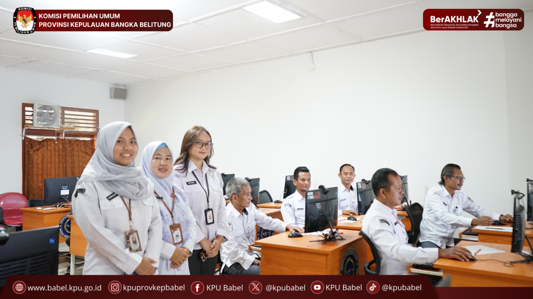 KPU BABEL DAMPINGI PELAKSANAAN UJIAN DINAS DAN PENYESUAIAN KENAIKAN PANGKAT ASN DI BKN PANGKALPINANG