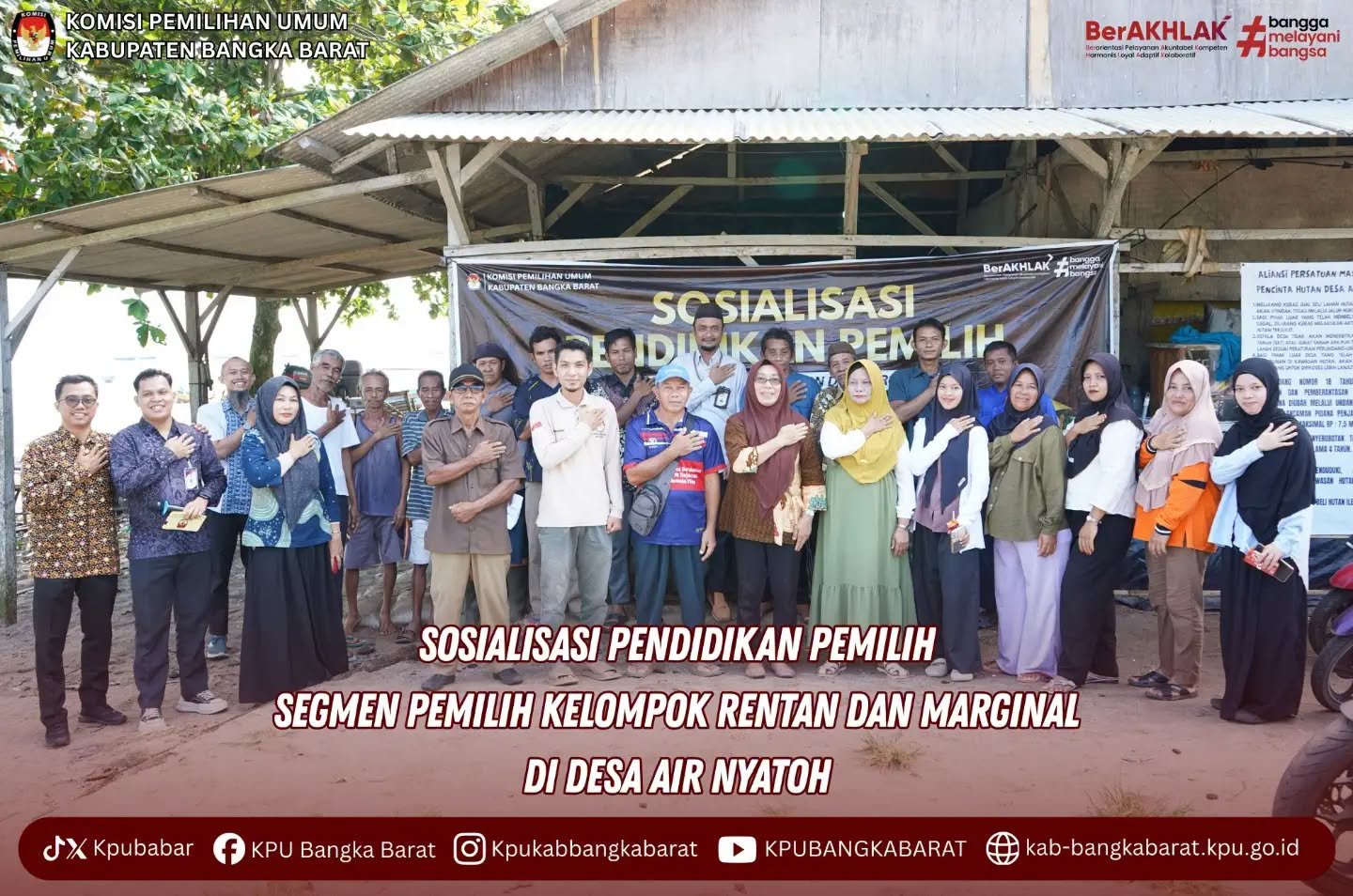 KPU Kabupaten Bangka Barat melaksanakan kegiatan Sosialisasi Pendidikan Pemilih bagi Kelompok Rentan dan Marginal