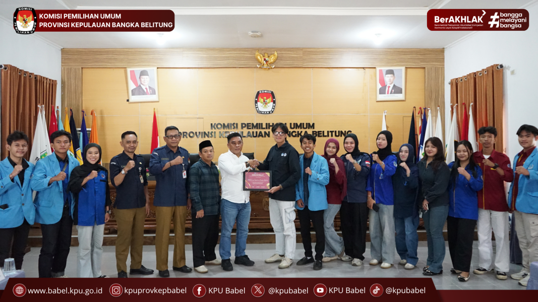 KPU BABEL TERIMA KUNJUNGAN EDUKATIF BEM KM UBB