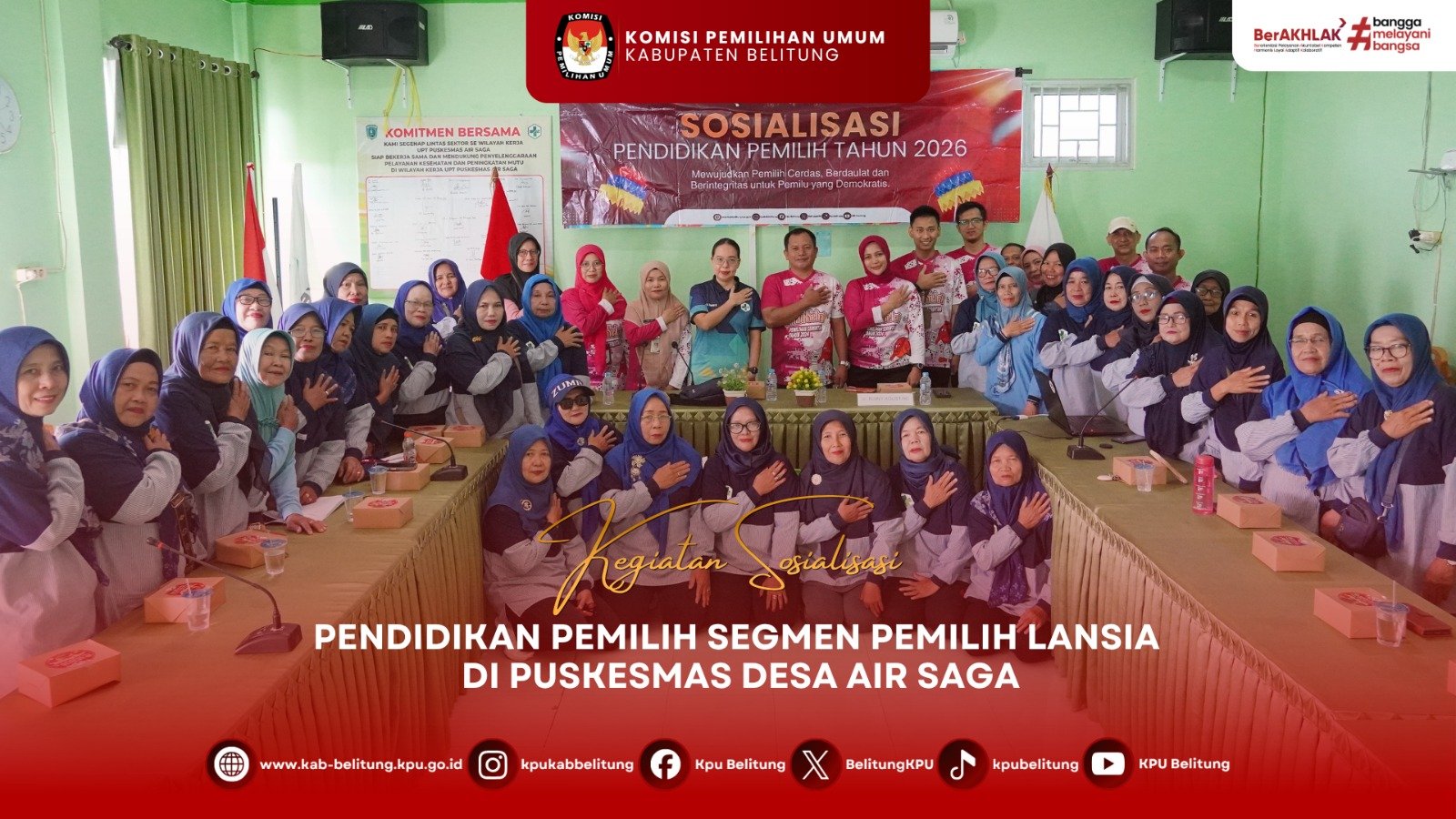 Pendidikan Pemilih Segmen Pemilih Lansia di Puskesmas Desa Air Saga