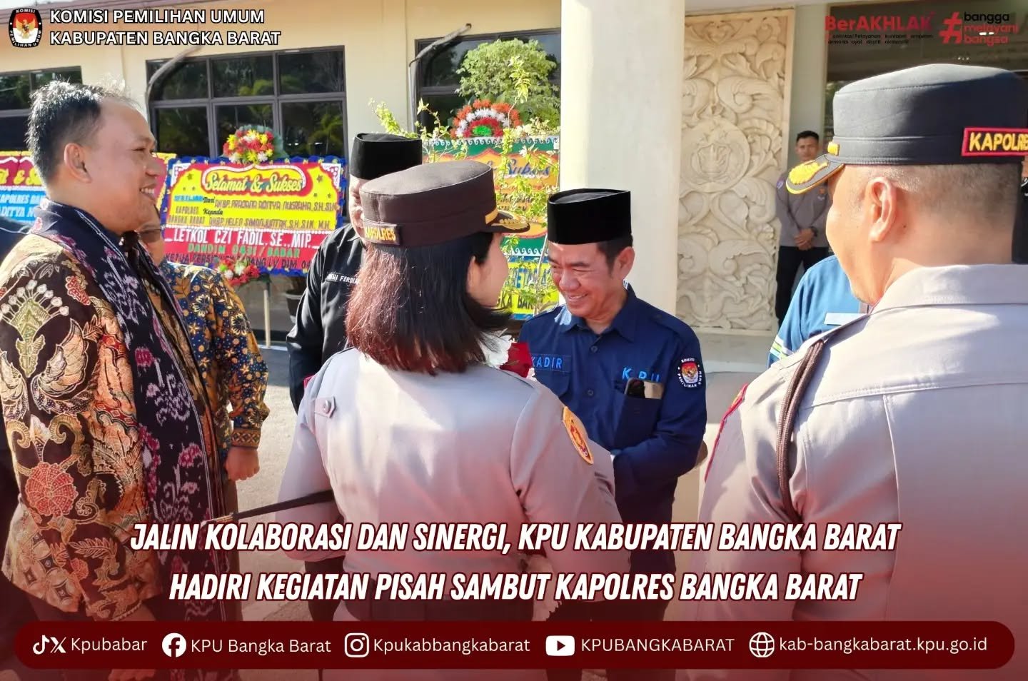 KPU Kabupaten Bangka Barat menghadiri kegiatan Pisah Sambut Kapolres Bangka Barat