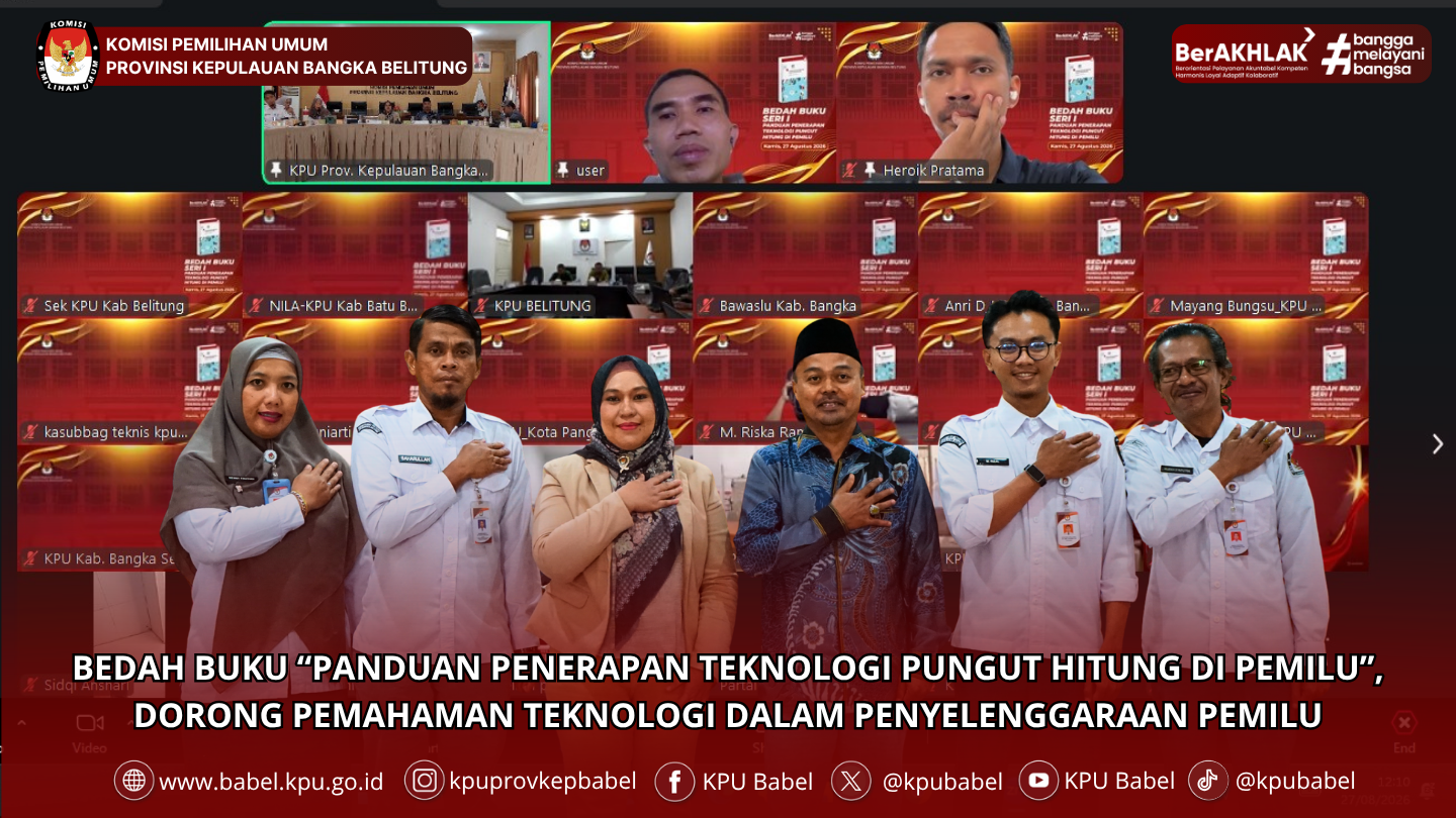 Bedah Buku “Panduan Penerapan Teknologi Pungut Hitung di Pemilu”, Dorong Pemahaman Teknologi dalam Penyelenggaraan Pemilu