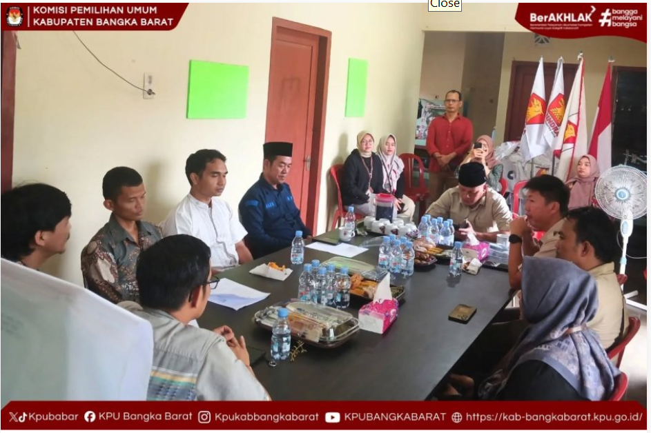 Pastikan Validitas Data, KPU Bangka Barat Sambangi Gerindra untuk Pemutakhiran Data Parpol Semester I