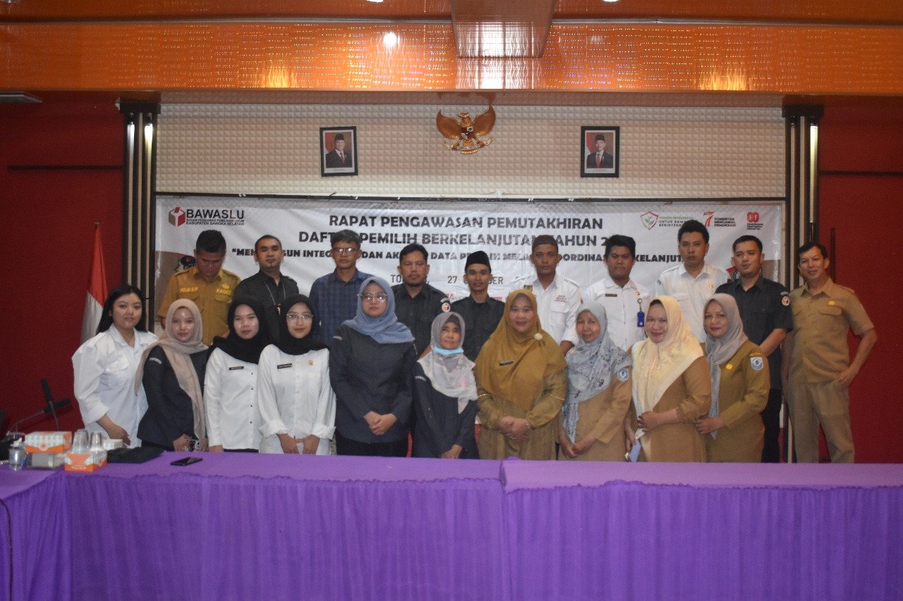 KPU BANGKA SELATAN MENGHADIRI UNDANGAN BAWASLU BANGKA SELATAN TERKAIT DATA PEMILIH BERKELANJUTAN