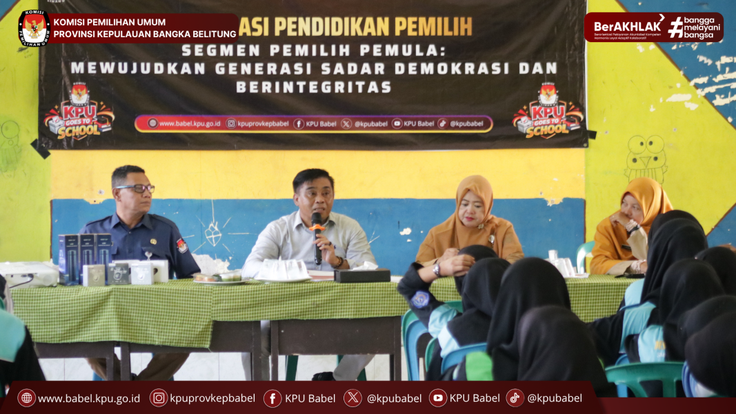 MENUJU GENERASI SADAR DEMOKRASI, KPU BABEL SAMBANGI SMKN 1 MENDO BARAT, 14 APRIL 2026