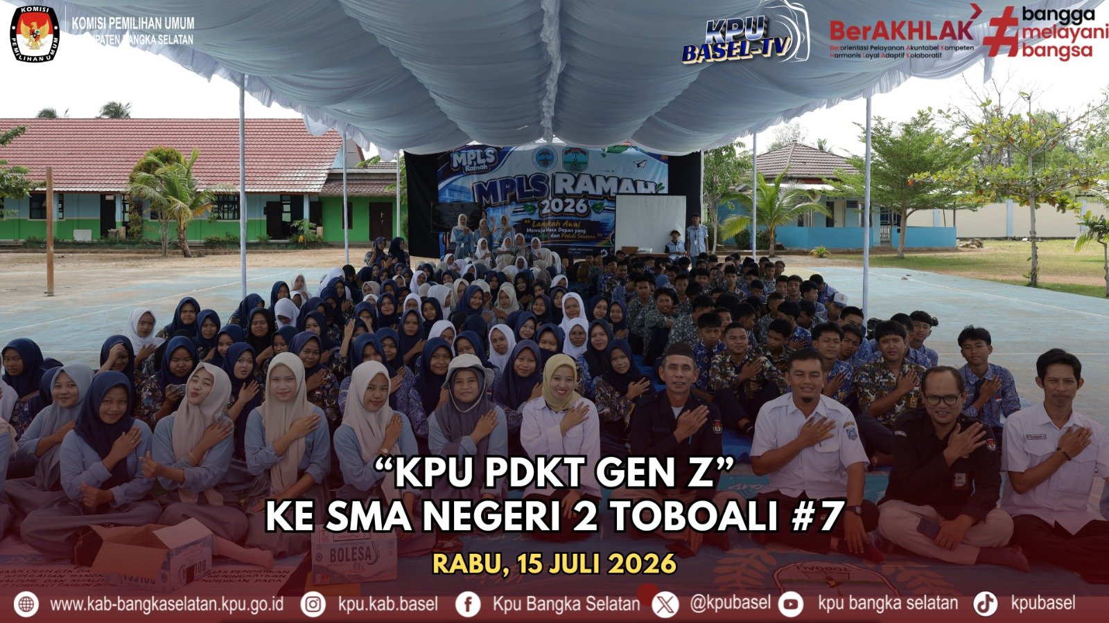 KPU PDKT GEN Z #7 Hadir di SMAN 2 Toboali, KPU Bangka Selatan Tanamkan Nilai Demokrasi Sejak Dini