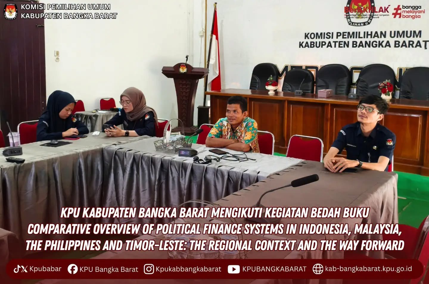 KPU Kabupaten Bangka Barat mengikuti kegiatan Bedah Buku